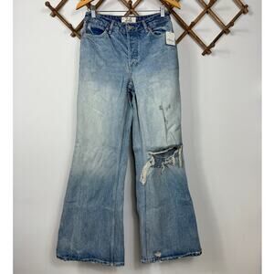 New Free People We The Free Crvy Misfit Jeans in Little Rascal Women's Size 24